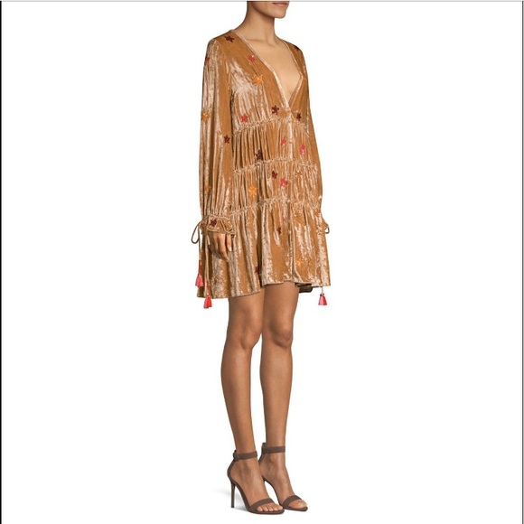 Rococo Sand Velvet Star Dress. Size S. NWT. $500 - Picture 2 of 8